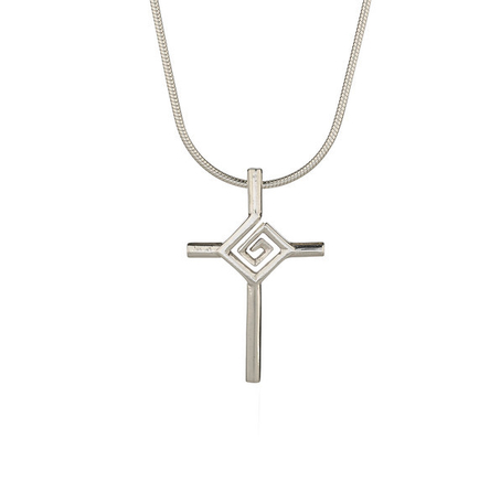 St. Bridget's Cross on 18" snake chain