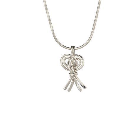 Love Token: Small Harvest Knot Pendant and 18" snake chain