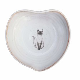 Cat Heart Shaped Trinket Bowl