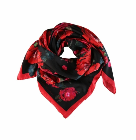 'Mayo Rose' Silk Twill Scarf