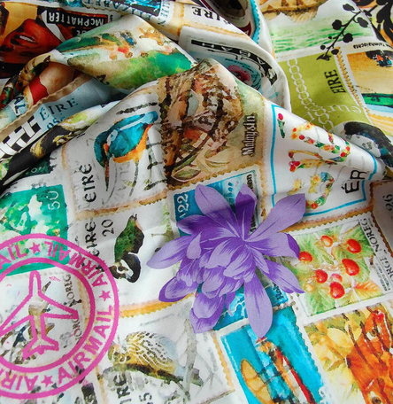 Stamps Classic Silk Scarf