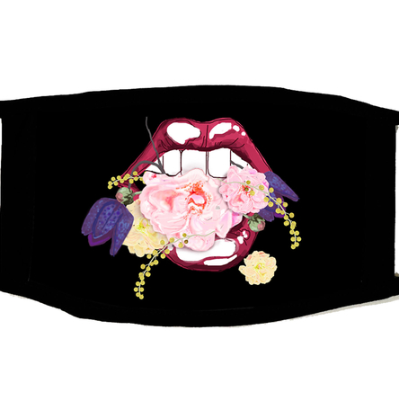 Mouth in Flowers Mask