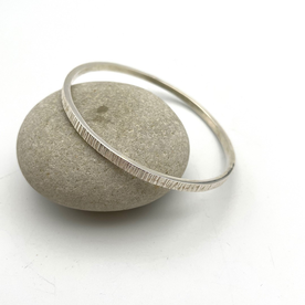 Handmade Textured Sterling Silver “Forge” Bangle
