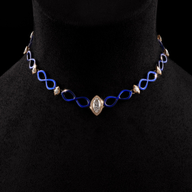 Electric Blue Diamond Necklace