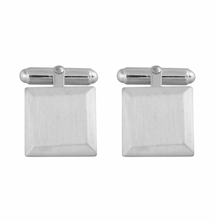 Bevelled Square Cufflinks in Sterling Silver