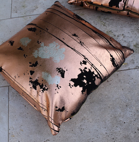Copper Gilded Cushion