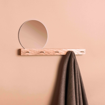 Coat Hanger with Mirror
