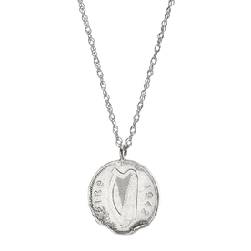 Sterling Silver Hare 3 Pence Coin Necklace
