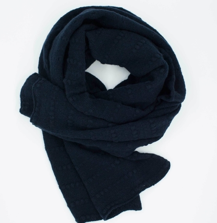 Navy Slub Scarf