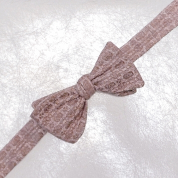 Rosewater- Self-tie Woven Silk and Linen Bow Tie