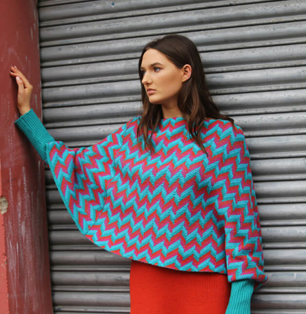 ZigZag Poncho Style Jumper