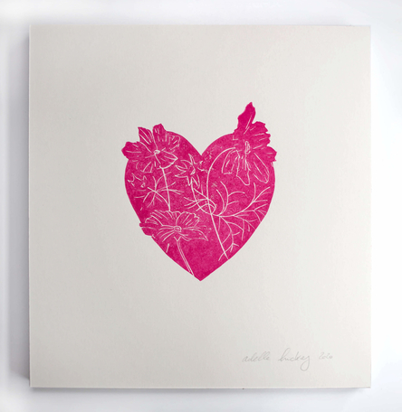 Floral Heart Print