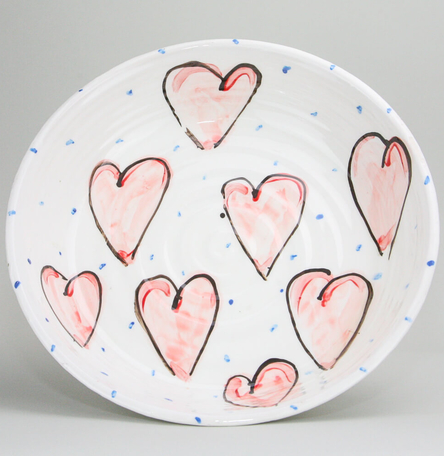 Large Heart Flat Bowl H24