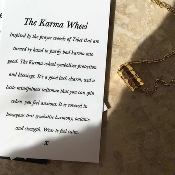 Karma Wheel Necklace Silver