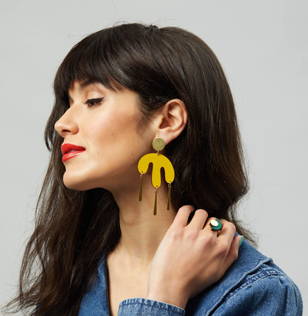 Megamelt earrings in Yellow