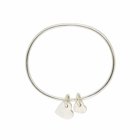 Wear your Love bangle - large and small heart duo